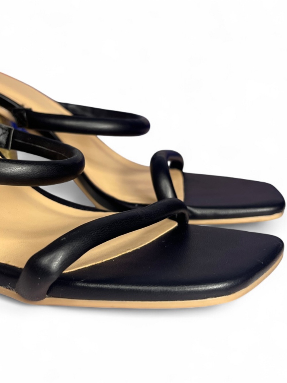 New Day Miley Black Slip On Strappy Sandal Heel / Pumps - Women’s Size 8 Shoes - Picture 6 of 6
